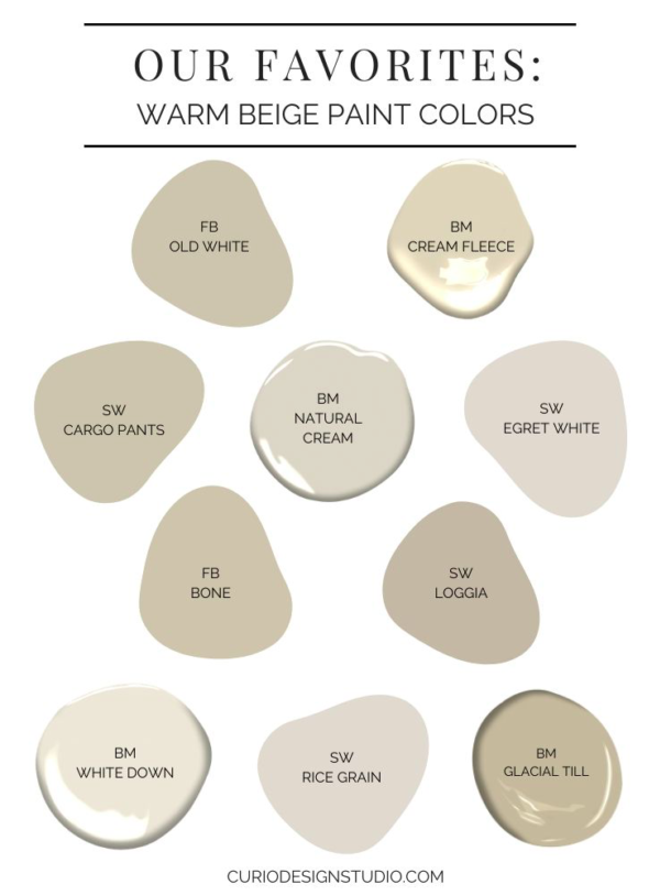 OUR FAVORITES WARM BEIGE PAINT COLORS Curio Design Studio