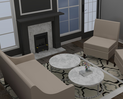 Glam Formal Living Room