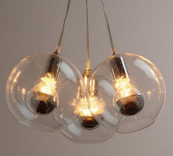 glass cluster chandelier