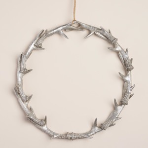 metallic antler wreath