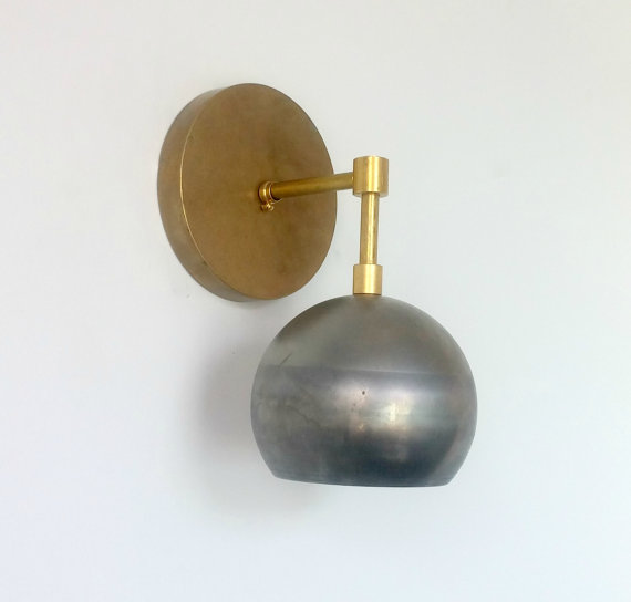 loa sconce steel and brass