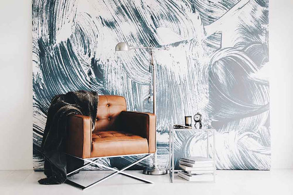 paint strokes wall mural