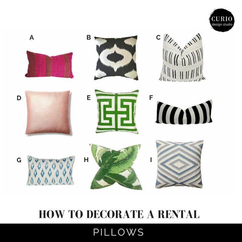 how to decorate a rental-Pillows