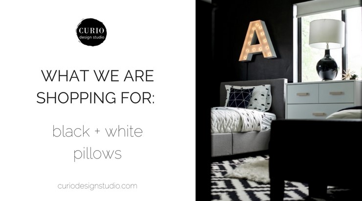 WHAT WE ARE SHOPPING: BLACK + WHITE PILLOWS