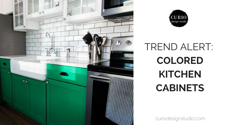 TREND ALERT! COLORED KITCHEN CABINETS