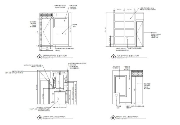 bathroom elevations | Curio Design Studio