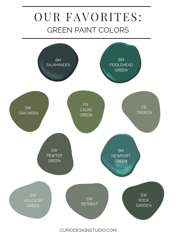 Our Favorite Green Paint Colors St Paddy S Day Curio Design Studio - Best Green Paint Colours Benjamin Moore