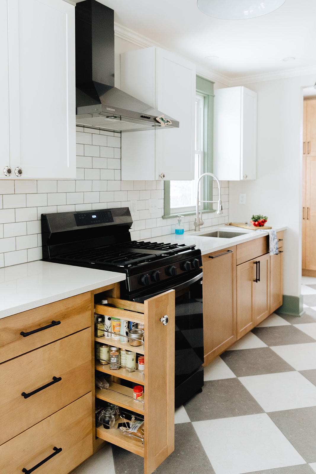 spice pull out custom kitchen